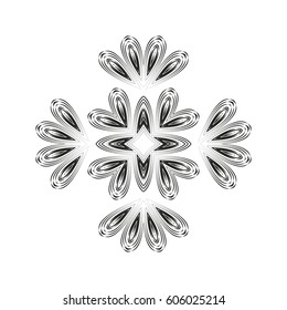 Square pattern design element. Vector art.