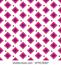 Square pattern design with full color. Seamless pattern design. Used for wallpaper, decoration, textiles, web design, backgrounds and more