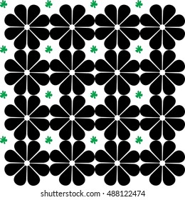 The square pattern with floral ornament