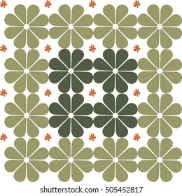 The square pattern with floral ornament
