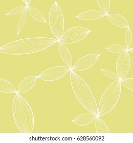 The square pattern with floral ornament in doodle style