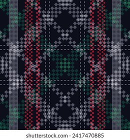 Arte de diseño textil con diseño geométrico elegante escocés