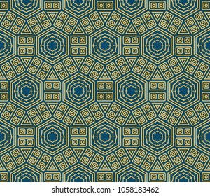 Square pattern with geometric Ornament. Vector design FOR tile, carpet, tablecloth fabric, pillow, bags, cover.