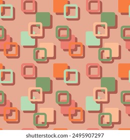 square pattern, geometric shapes, repeating pattern. Design for education, school projects, packaging, fabrics.