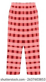 	
Square pattern pajama bottom. vector illustration