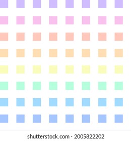 Patrón cuadrado en tono arcoiris pastel, fondo de tono colorido Patrón cuadrado del Orgullo
