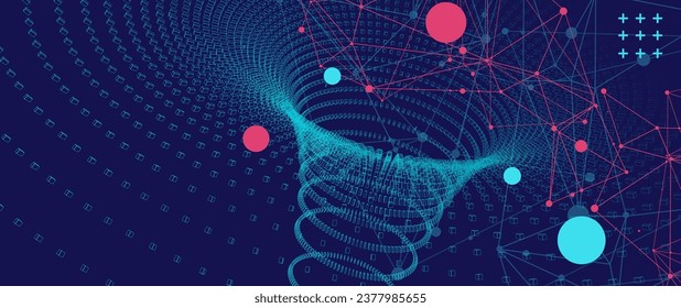 Patrón cuadrado.  Fondo de la rejilla de perspectiva. Estilo de la tecnología (ciencia). Ilustración vectorial.