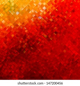 Square pattern in red and orange colors. EPS 10 vector file included 