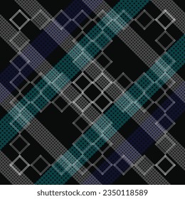 Square pattern of scottish tartan plaid background vector