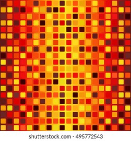 Square pattern. Seamless vector tile background in autumn colors