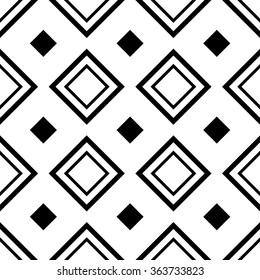 Square pattern. Seamlessly repeatable monochrome background with square shapes.
