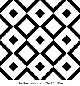 Square pattern. Seamlessly repeatable monochrome background with square shapes.