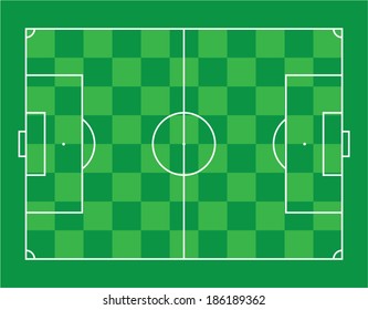 Square pattern Soccer field