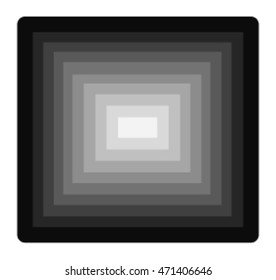 Square Pattern / Squares laying on each other.  The farther out the darker they are.