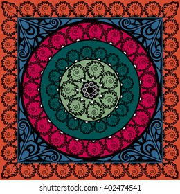 Square pattern in the style of the Middle East