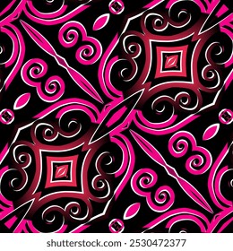 Padrão quadrado batik indonésio tradicional para decorar desenhos de azulejos, paredes, pisos e produtos têxteis comerciais