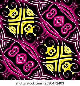 Patrón cuadrado Batik tradicional indonesio para decorar diseños de azulejos, paredes, pisos y productos textiles comerciales