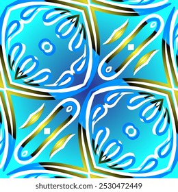Padrão quadrado batik indonésio tradicional para decorar desenhos de azulejos, paredes, pisos e produtos têxteis comerciais