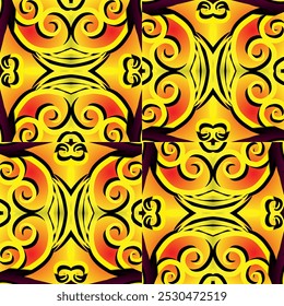 SQUARE pattern Traditional Indonesian batik for decorating tile designs, walls, floors and commercial textile products