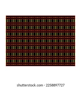 Square Pattern V50 Patch Streetwear, Urban Design Yellow, Red and Black Colors Patch Commercial Use