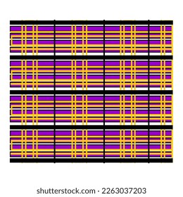 Square Pattern V51 Patch Streetwear, Urban Design Purple, White and Yellow Colors Patch Commercial Us