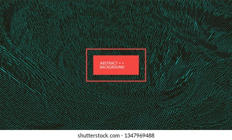 Square pattern. Wireframe landscape background. Futuristic vector illustration. 