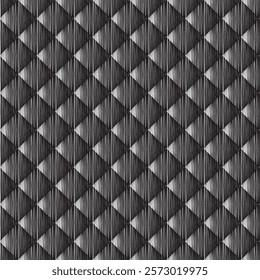 Square pattern in woodcut carved style. Seamless vector woodcut pattern background.