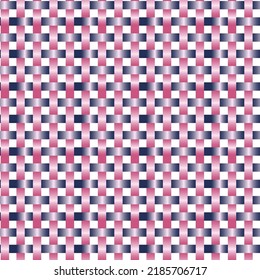 Square patterns arranged in a colorful grid. It consists of violet and pink. Often used as a pattern on fabrics, carpets, bedspreads, handkerchiefs, tablecloths, dresses, tiles, gift wrap, scarv, toys