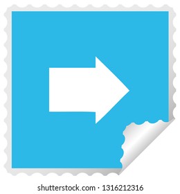 square peeling sticker cartoon of a arrow symbol square peeling sticker cartoon of a arrow symbol
