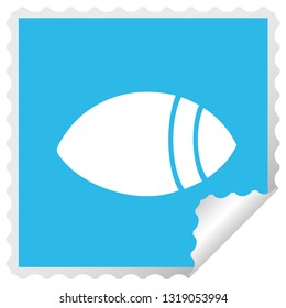 square peeling sticker cartoon of a eye looking to one side