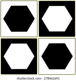 Square pentagon black white seamless pattern, background and texture