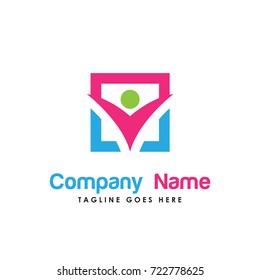 square people care logo vector