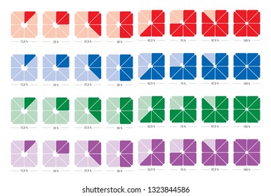 square percent. square shape percent infographic