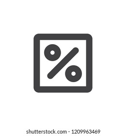 Square Percentage vector icon. filled flat sign for mobile concept and web design. Discount Percent simple solid icon. Sale Symbol, logo illustration. Pixel perfect vector graphics