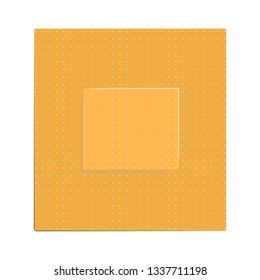 Square perforated medical patch flat icon. Wound, injury, hurt. Plaster concept. Vector illustration can be used for topics like medicine, pharmacy, healthcare