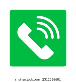 Square phone icon. Call. Vector.