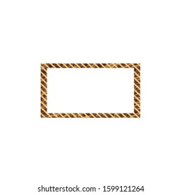 Square photo frame template Wall frame in vintage retro style. For your photos and pictures. Vector illustration