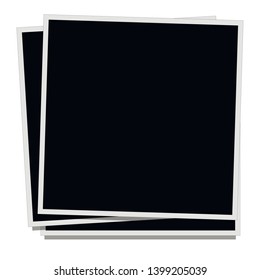 square photo frames on a bright background