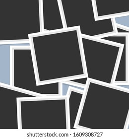 square photo frames on a bright background
