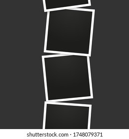 square photo frames on a bright background