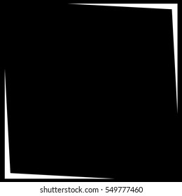 Square photo, picture frame, picture border. Conceptual crosshair, viewfinder square