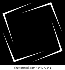 Square photo, picture frame, picture border. Conceptual crosshair, viewfinder square