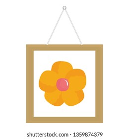 square picture flower hanging decoration