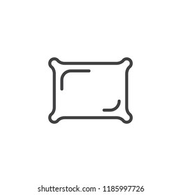 Square pillow outline icon. linear style sign for mobile concept and web design. Cushion simple line vector icon. Symbol, logo illustration. Pixel perfect vector graphics