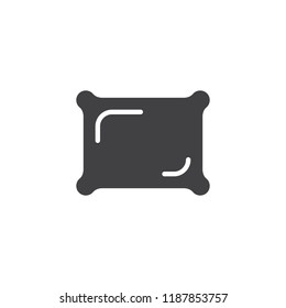 Square pillow vector icon. filled flat sign for mobile concept and web design. Cushion simple solid icon. Symbol, logo illustration. Pixel perfect vector graphics