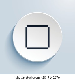 diseño de icono de arte de píxeles cuadrados. Forma de círculo de estilo de botón aislada en fondo blanco. Ilustración del vector