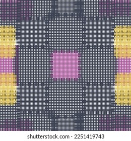 Square pixel art pattern. Seamless vector background Watercolour print for textile, wallpaper, wrapping paper.
