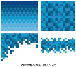 Square Pixel Mosaic Background