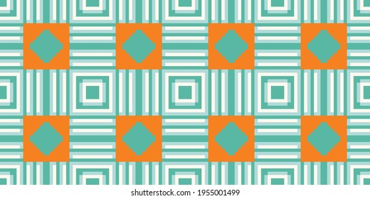 Square Pixel mosaic background. Vector illustration  Colors:  Pumpkin, Floral White, Puerto Rico, Scandal