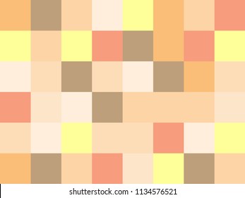 square pixel in skin tone color background. white and black censored pattern background. Light Orange vector abstract textured polygonal background. Blurry rectangle design.